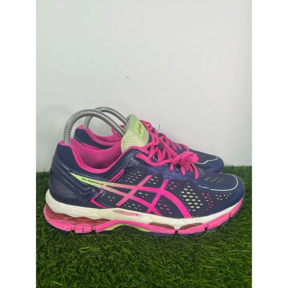 Asics Gel-Kayano 22  Indigo Blue/Pink/Pistachio Running Shoe Sneaker Women’s 7.5 - Picture 3 of 8